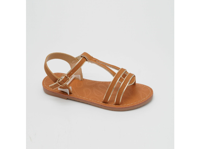 Sandale ouverte junior fille camel