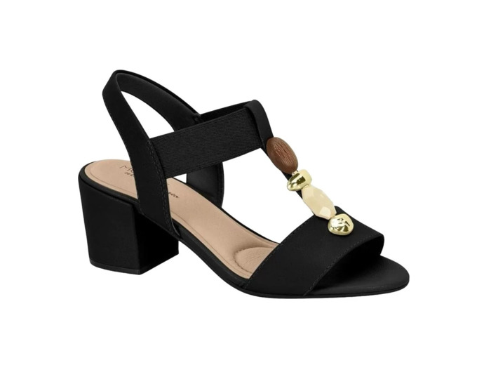 Sandale talon decrochee femme noir