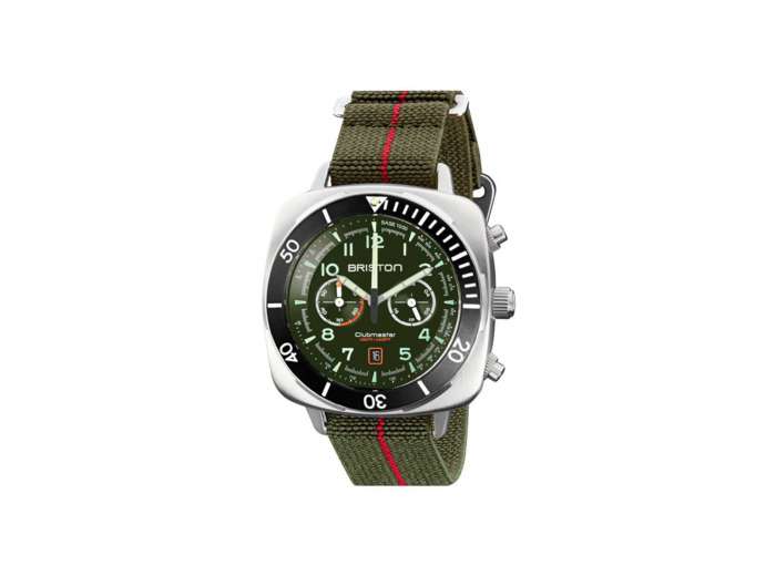 Montre Briston Clubmaster Outdoor Acier - Vert 23144.S.O.16.EGA
