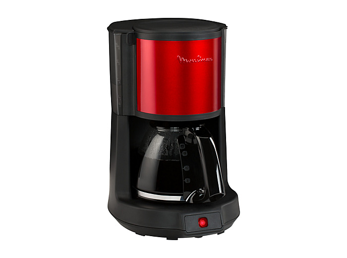 Cafetières filtre - subito select rouge inox - moulinex - fg370d11