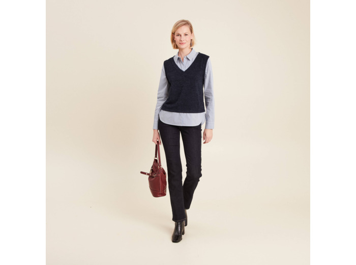 Pull effet 2-en-1 chemise