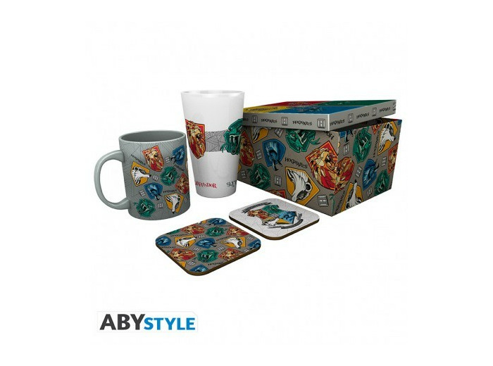 HARRY POTTER-Pck Verre XXL+Mug+2 Coasters"Stand Together"