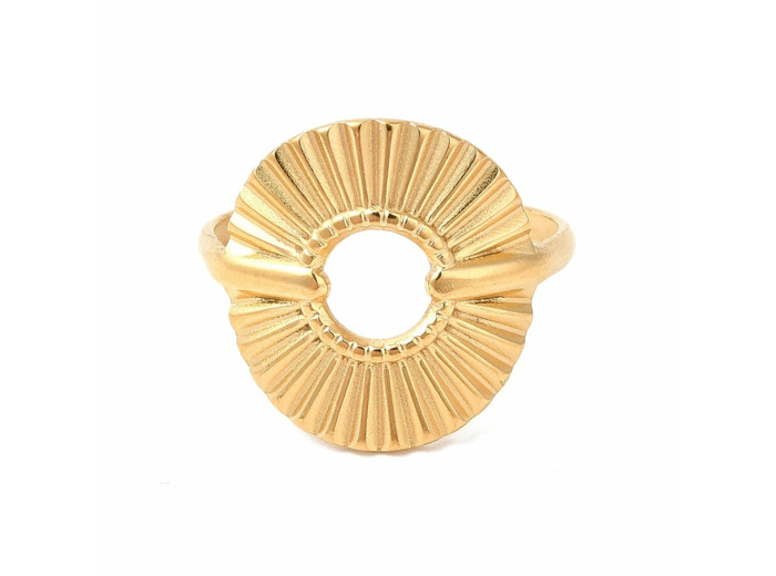 COROLLE BAGUE ACIER INOXYDABLE