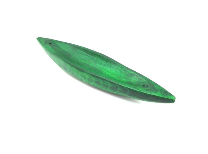 Porte-Encens Pirogue Vert 25cm