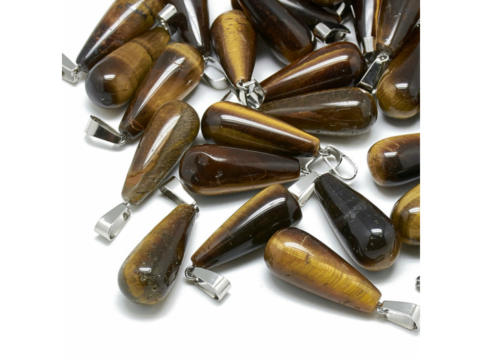 Oeil de Tigre pendentif pierre roulée