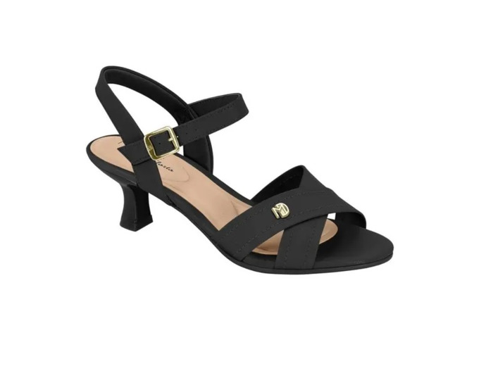 Sandale talon decrochee femme noir