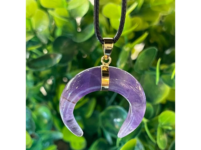 Pendentif Améthyste Lune