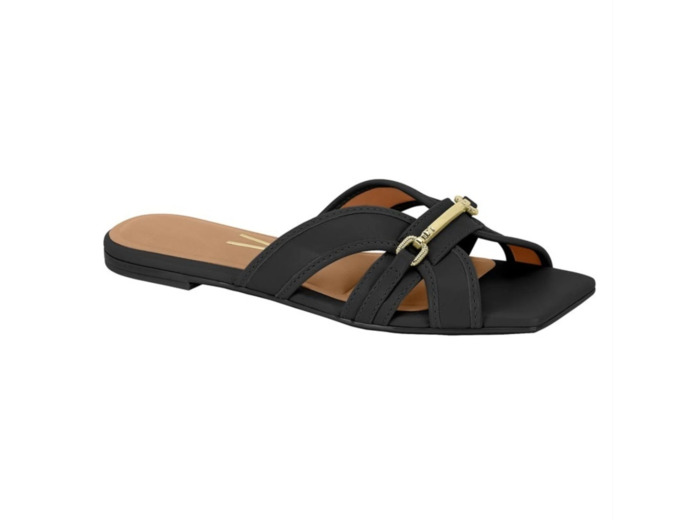 Mule plate femme noir
