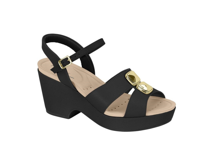 Sandale talon decrochee femme noir