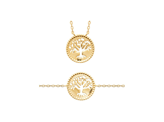 Collier en plaqué or, 45 cm