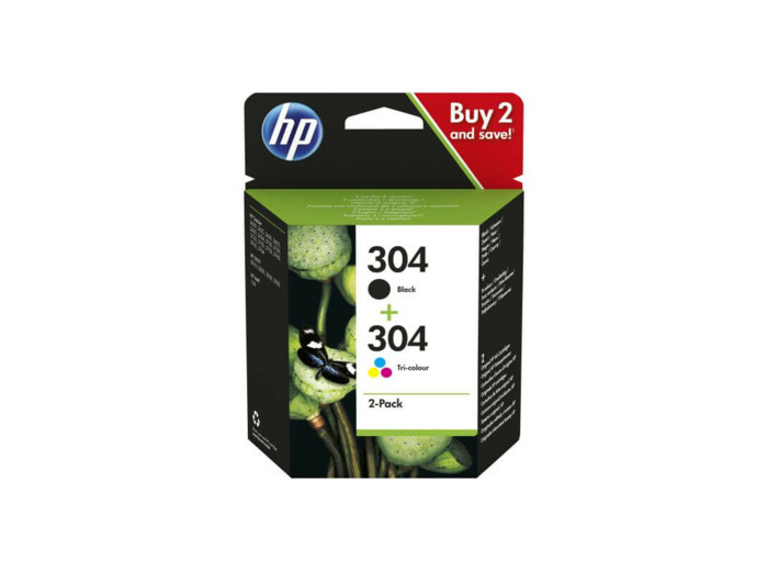 Pack de 2 cartouches d'encre 304 noir, couleur