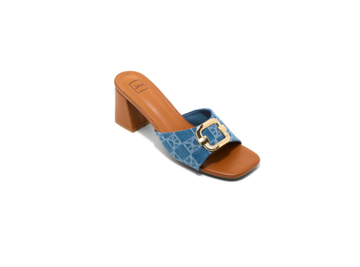 Mule talon decrochee femme jean