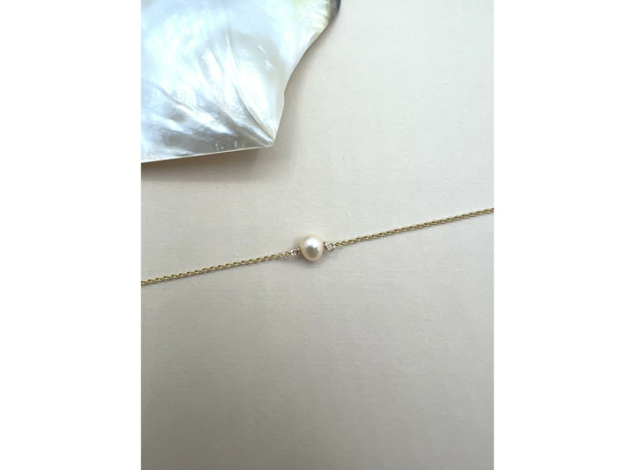 Bracelet Indriya Pearl Rose en vermeil et perle d'eau douce rose