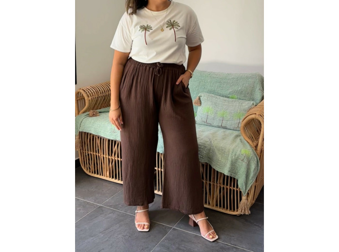 Pantalon gaze de coton BROWNIE