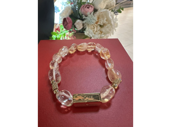 Bracelet cristal de roche LOVE
