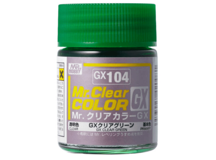 GUNZE GX-104 MR. CLEAR COLOR GX (18 ML) CLEAR GREEN