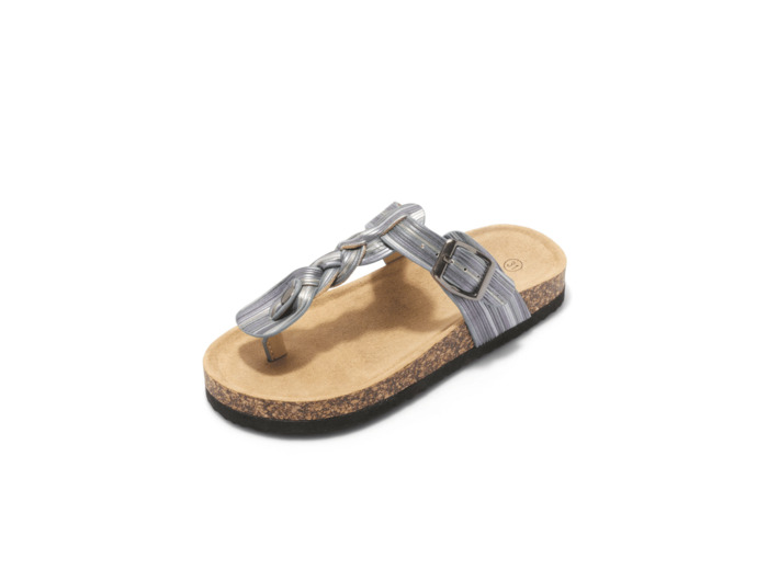 Mule plate fille pewter