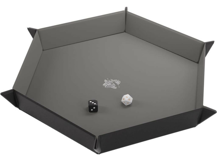 Gamegenic – Piste de dés magnétique hexagonal - Noir/Gris