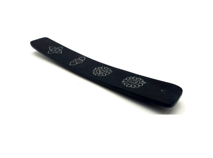 Porte-Encens Pierre Ondulé Motifs 25cm