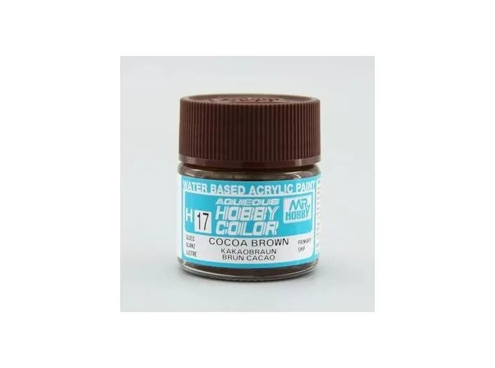PEINTURE MAQUETTE MR HOBBY H017 BRUN CACAO BRILLANT 10ML