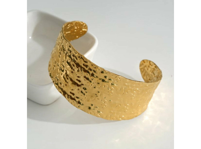 Bracelet Jonc Martelé - Doré