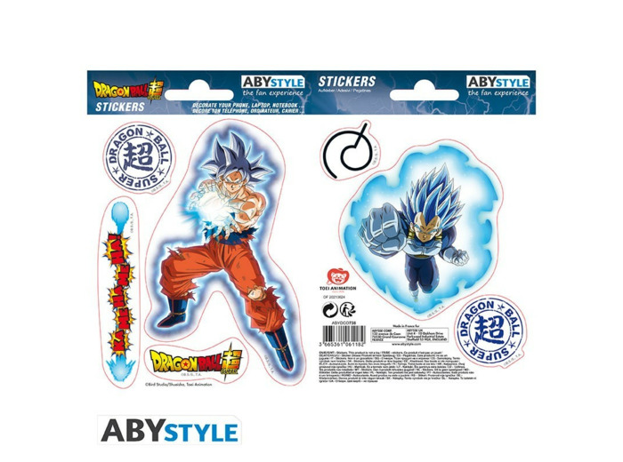 DRAGON BALL SUPER - Stickers - 16x11cm/ 2 planches - Goku & Vegeta