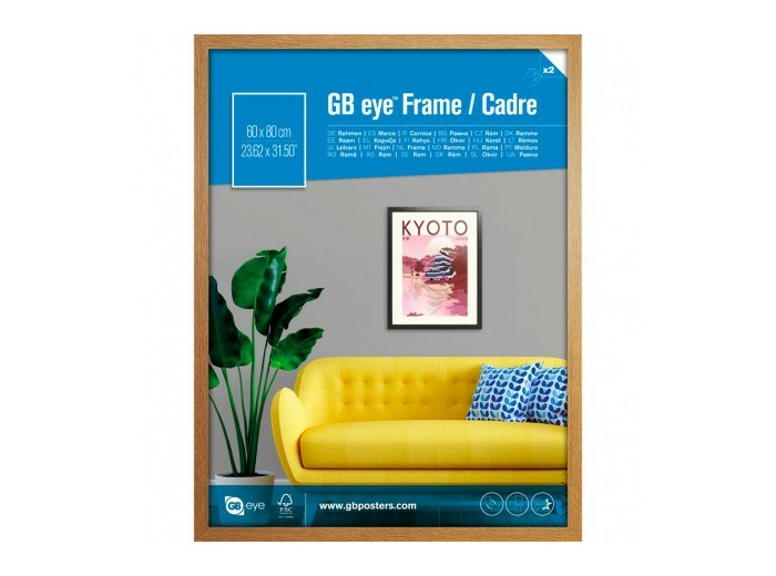 GBEYE - Cadre MDF Chêne - 60 x 80 cm