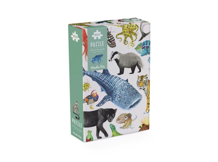 Puzzle Les Animaux du Monde 200 pcs - 719440 - Moulin Roty