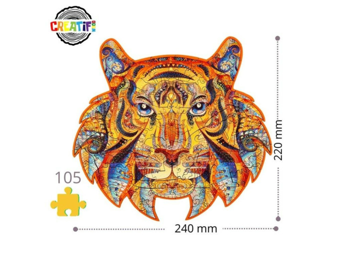 Le Tigre Captivant Puzzle en bois