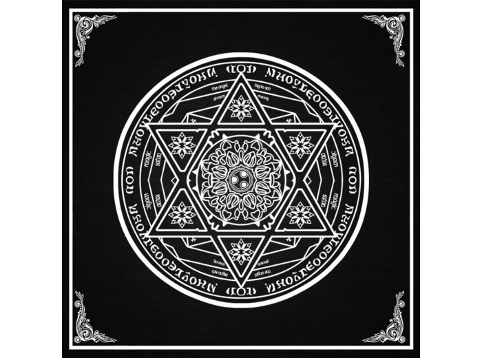 Tapis divination,tirage oracle, tarot noir