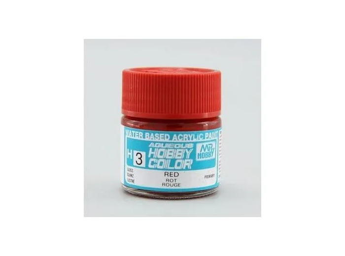 PEINTURE MAQUETTE MR HOBBY H003 ROUGE BRILLANT 10ML