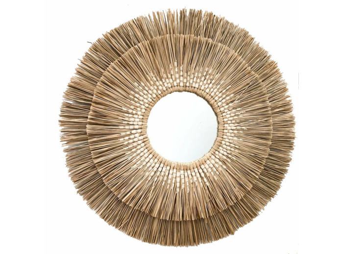Miroir en Paille MAYA BOHEME MENDONG