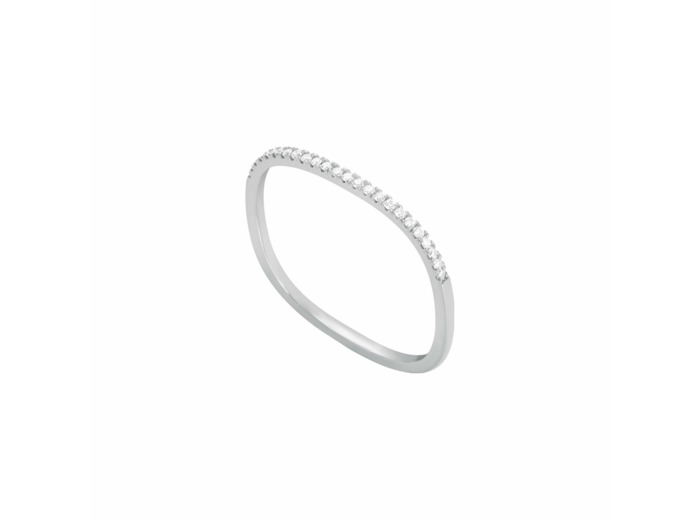Bague Vanrycke Charlie Or blanc semi pavee de Diamants