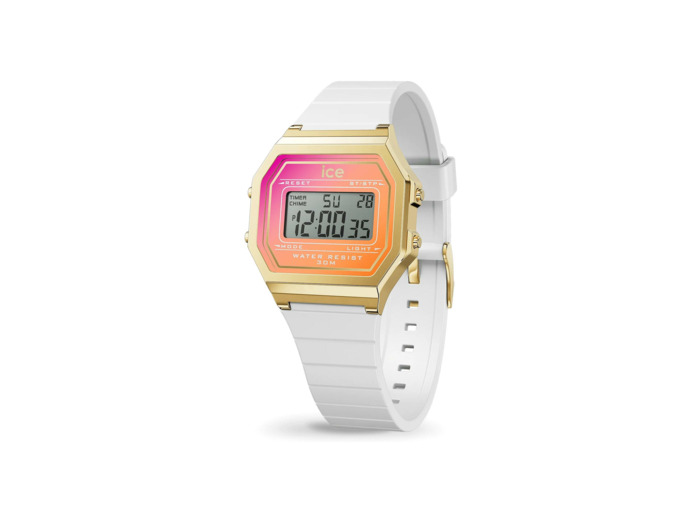 Montre Ice-Watch ICE digit retro White sunkissed
