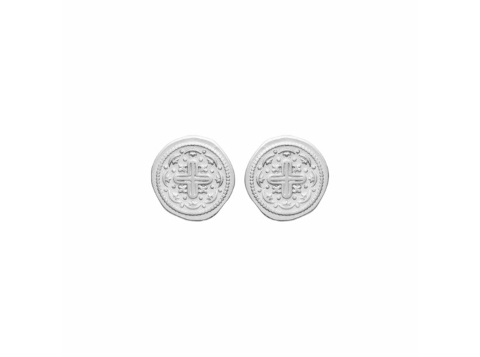 Boucles d'oreilles en argent rhodié