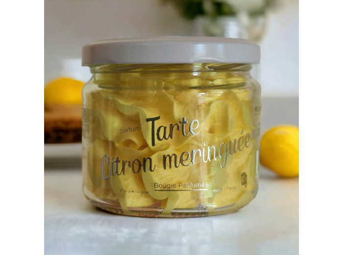 Bougie tarte au citron meringuée