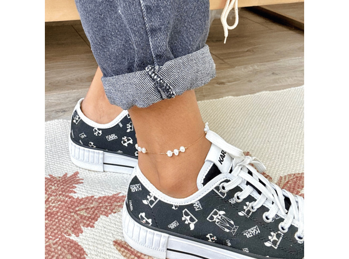 Bracelet de cheville Perla en acier inoxydable