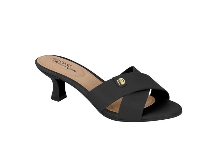 Mule talon decrochee femme noir