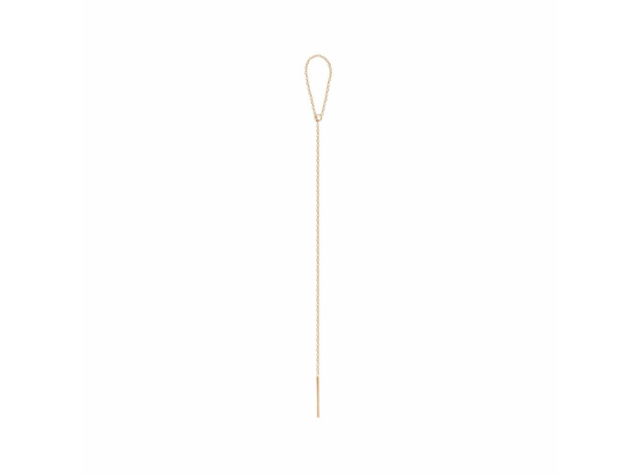 Mono boucle d'oreille Vanrycke Calamity Jane en or rose et , longueur 10 cm