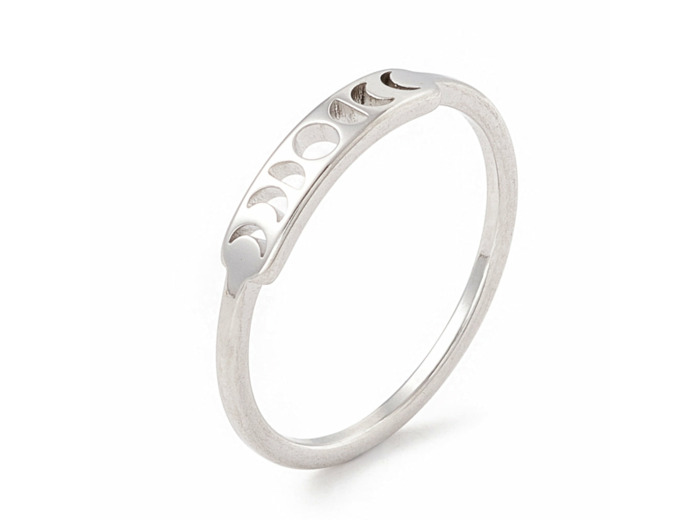 MOONPHASE BAGUE FINE ACIER INOXYDABLE