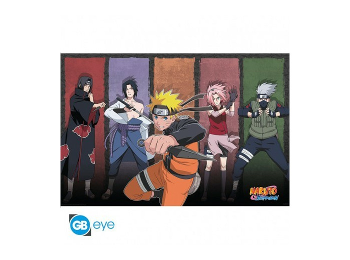 NARUTO SHIPPUDEN - Poster "Naruto & alliés" roulé filmé (91.5x61)