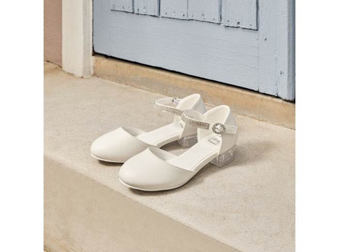 Sandale fermee junior fille blanc