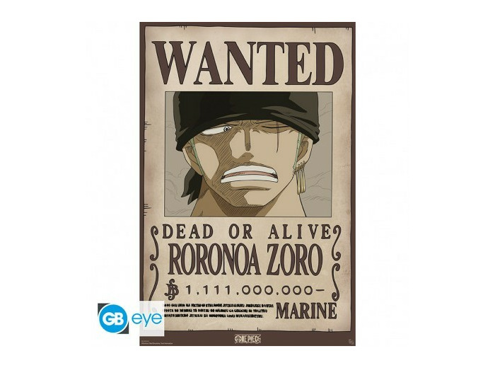 ONE PIECE - Poster Maxi 91,5x61 - Wanted Zoro Wano