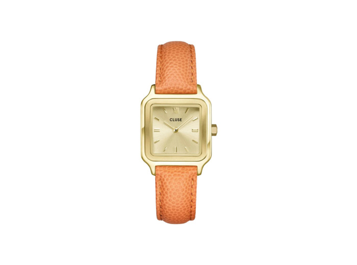 Montre Cluse Gracieuse Petite Leather, Apricot Lizard, Gold Colour