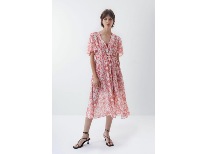 Robe imprimée entièrement doublée