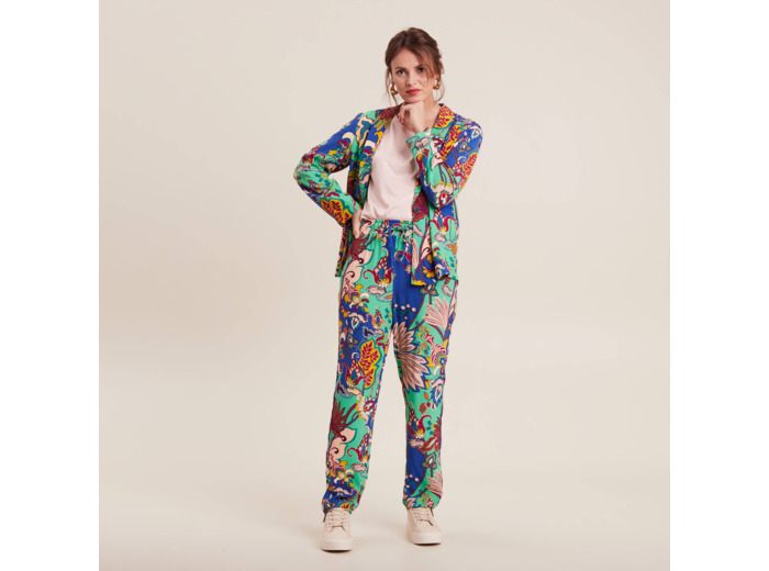 Pantalon carotte fluide 7/8ème