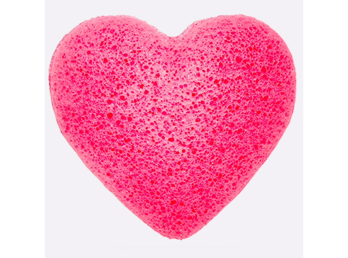 Éponge Konjac traditionnelle Coeur Rose