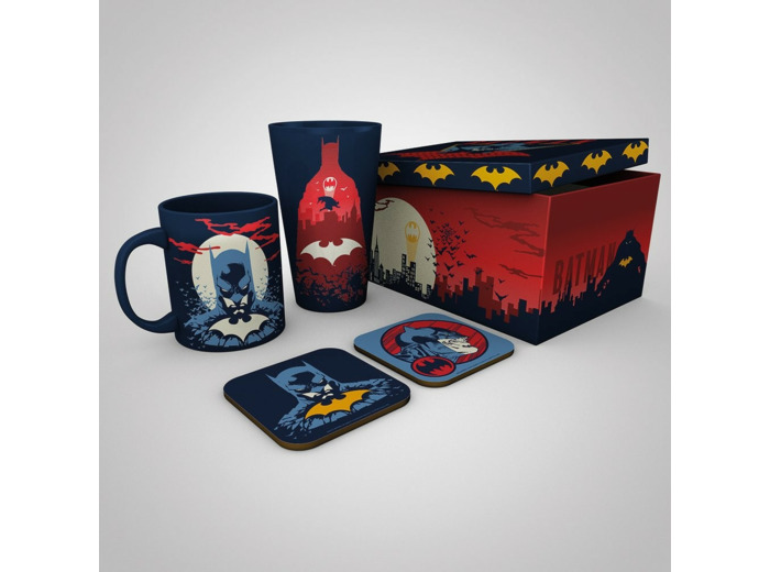 DC COMICS - Pck Verre XXL + Mug + 2 Coasters "Batman Glow"