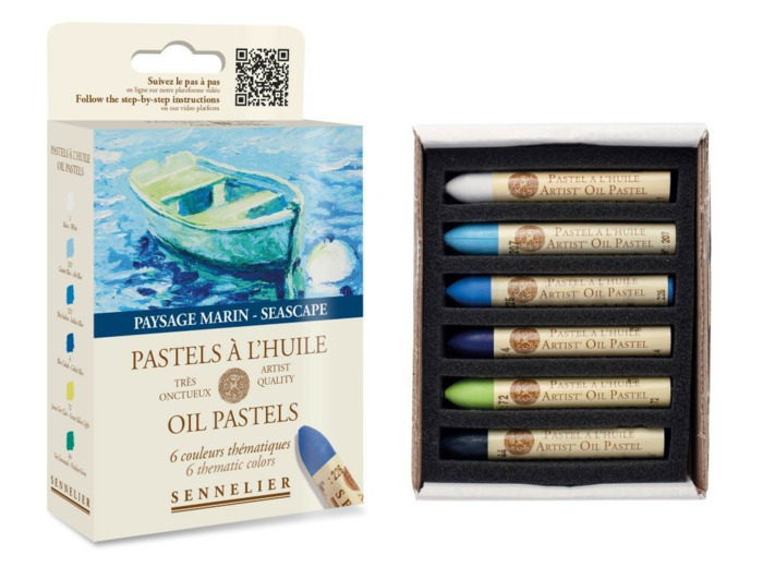 Etui Carton 6 pastels huile Sennelier