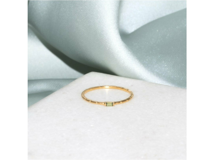 Bague Tirana Verte - Plaqué or